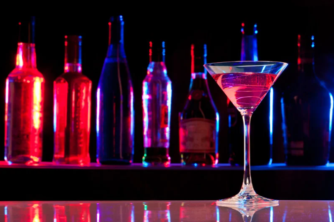 Row of expensive drinks